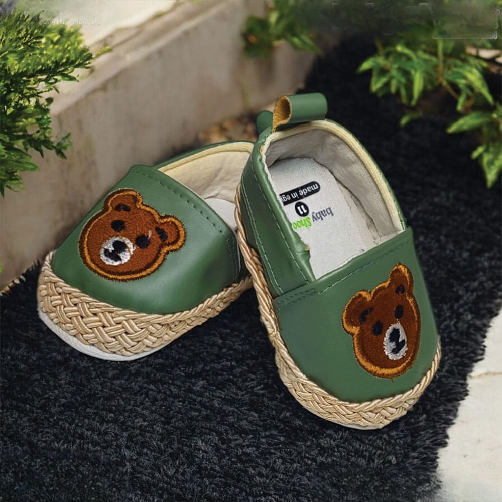 حذاء أطفال بتطريز وجه الدب - الصورة 2