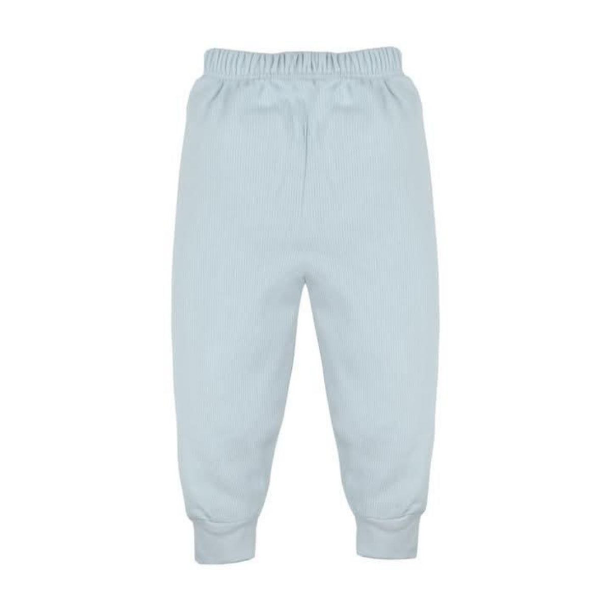 بنطلون أطفال قطن مضلع – أزرق سماوي