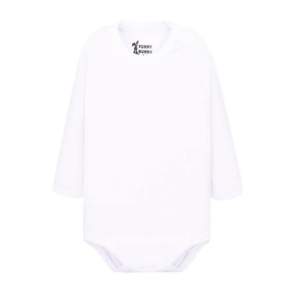 بادي أطفال بأكمام طويلة سادة – أبيض