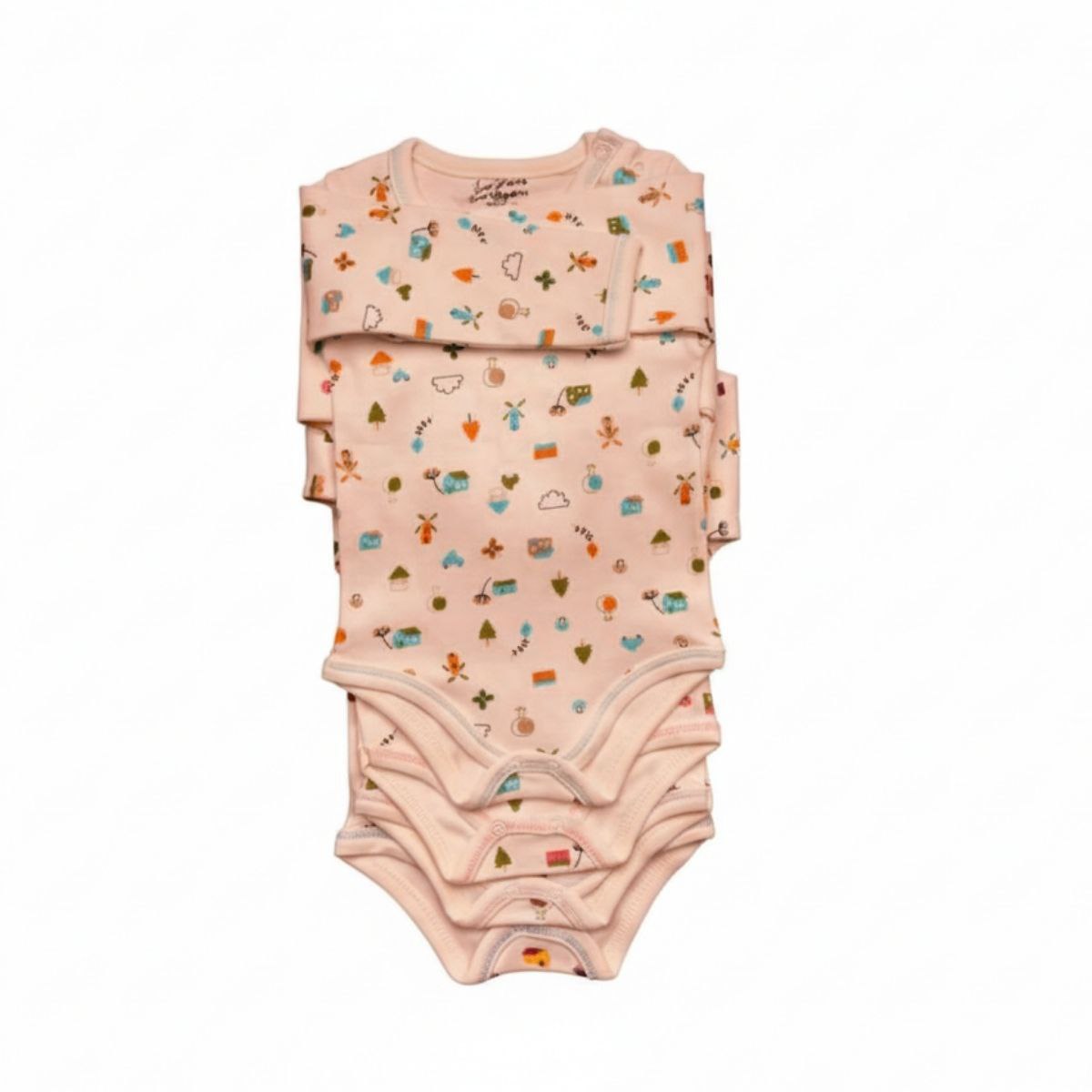 طقم بادي أطفال برسومات ملونة