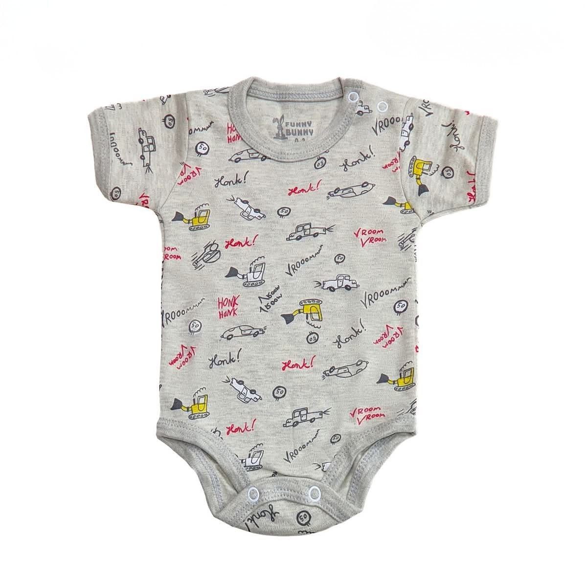 بادي أطفال مزين برسومات سيارات