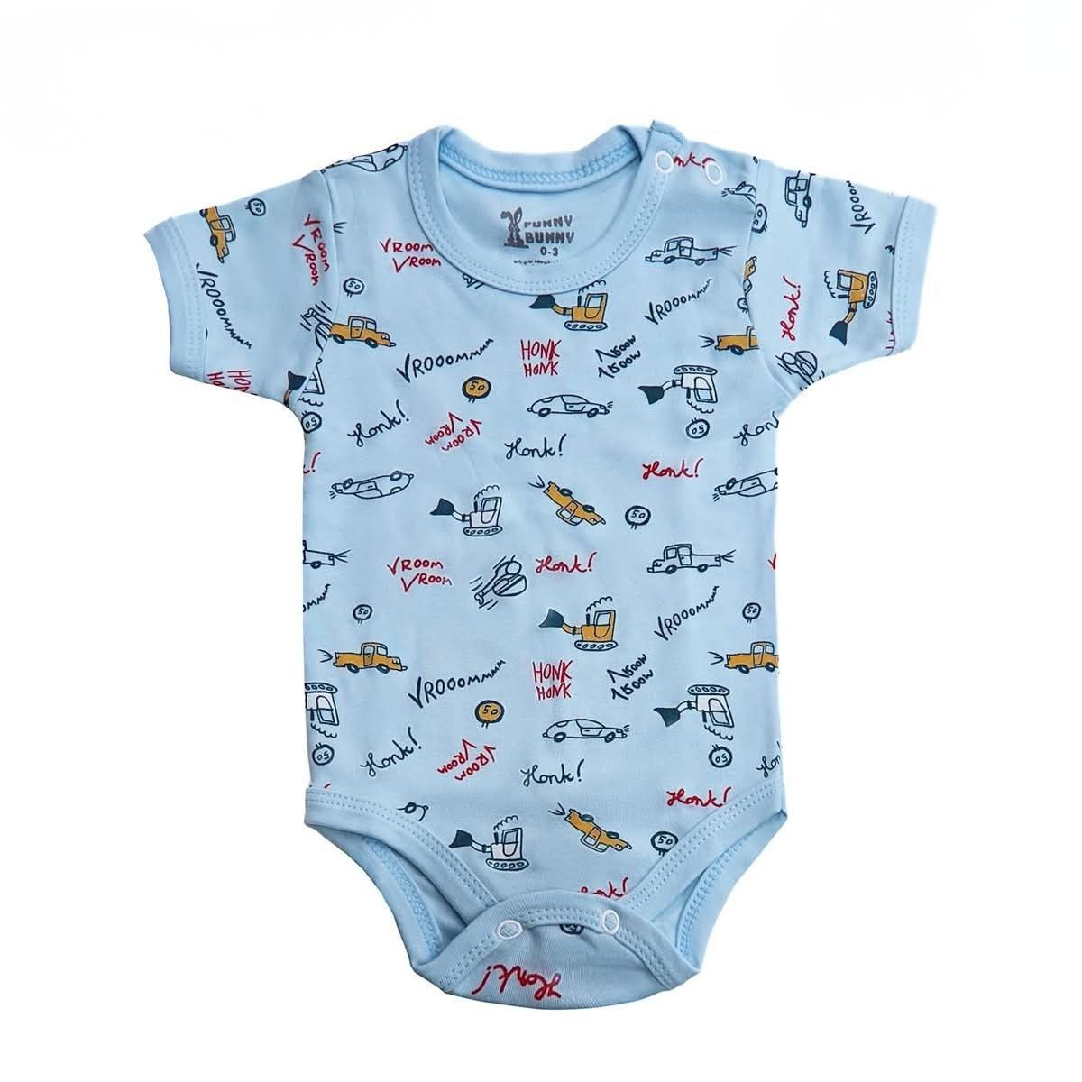 بادي أطفال مزين برسومات سيارات - الصورة 2