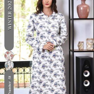 عباءة شتوية حريمي بنقشة زهور كلاسيكية – موديل 58 | A2 Stores