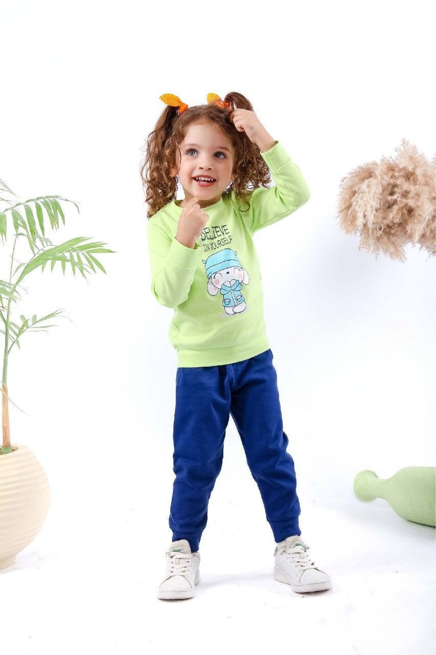 بيچامة بناتي شتوي بطبعة كرتونية